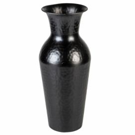 White Label Černá váza WLL DUNJA 40 cm