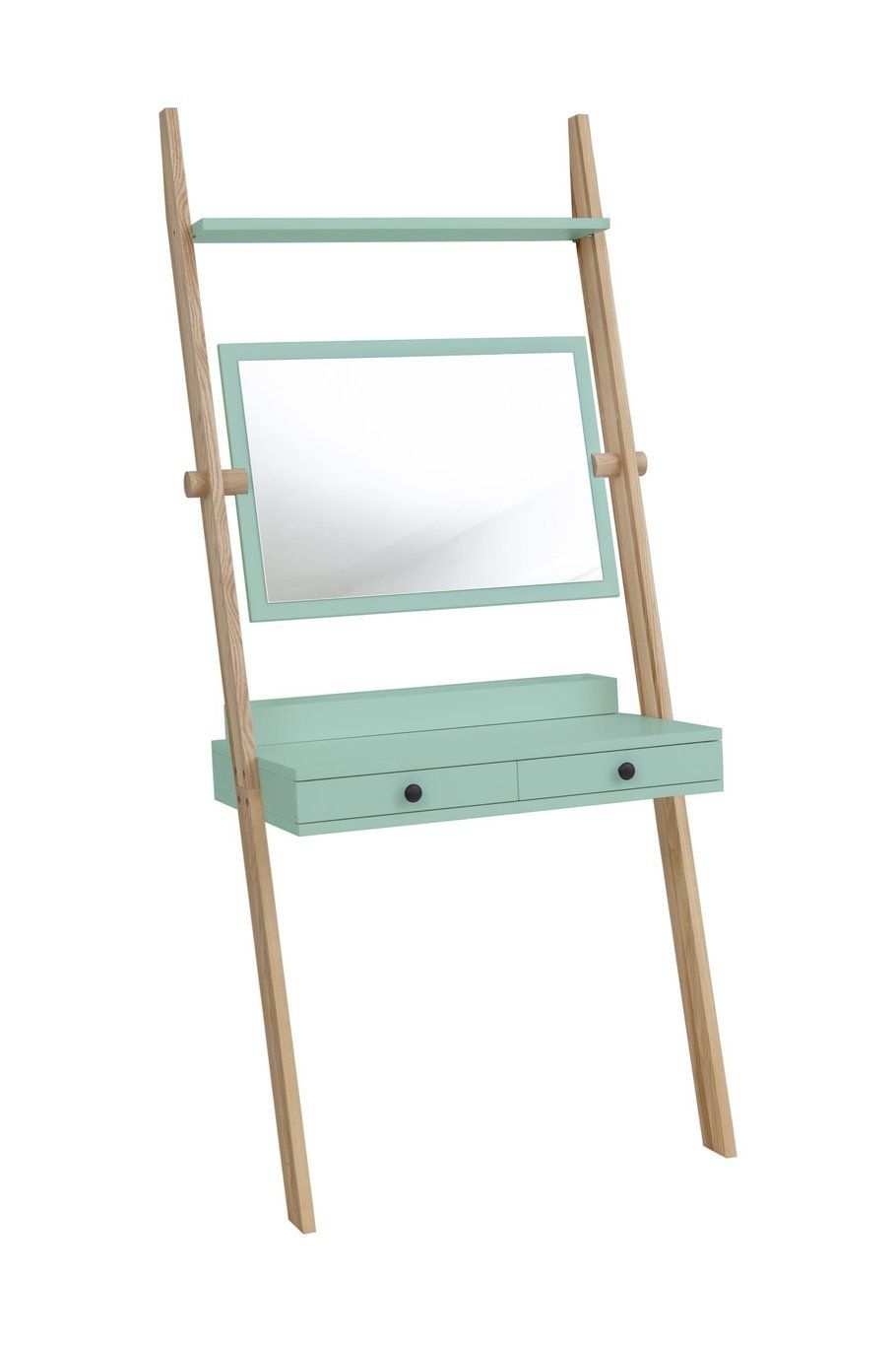 Ragaba Toaletní stolek se zrcadlem Hilding, 49x79x183 cm, mátová/přírodní - MUJ HOUSE.cz