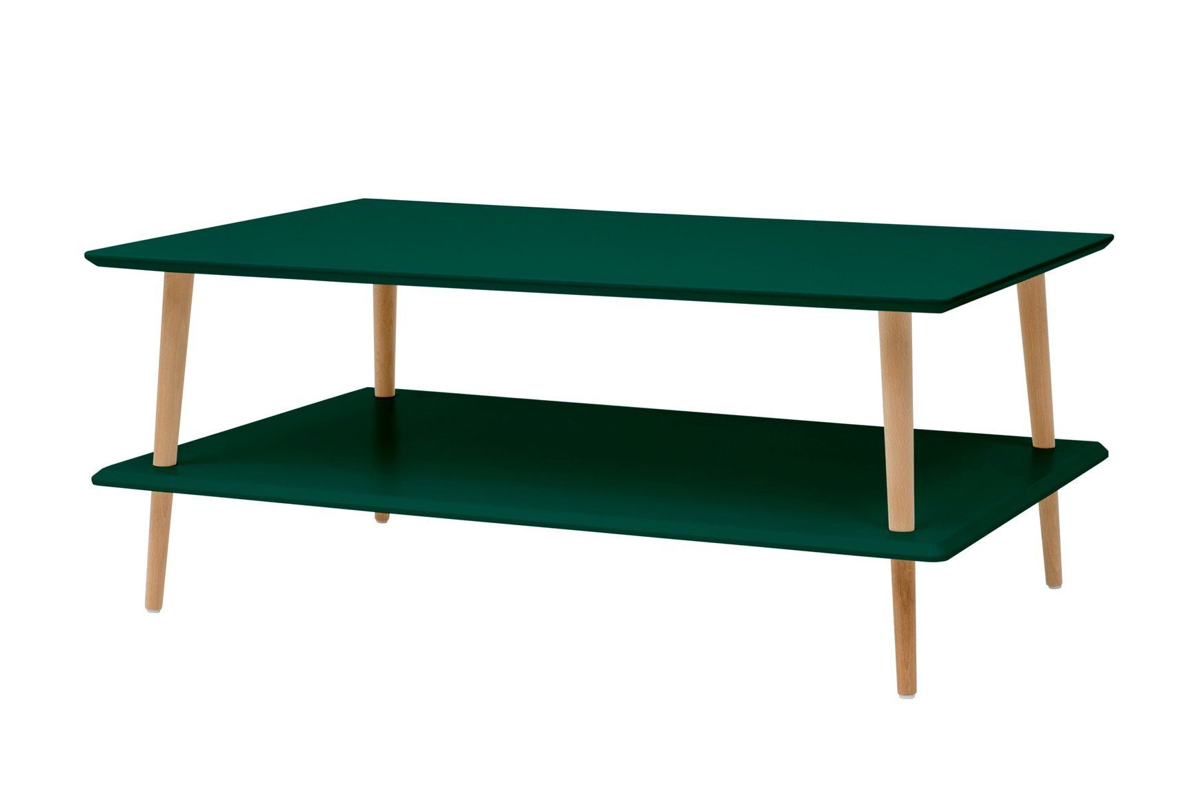 Ragaba Konferenční stolek Ilka High, 110x70x45 cm, lahvově zelená/přírodní - MUJ HOUSE.cz
