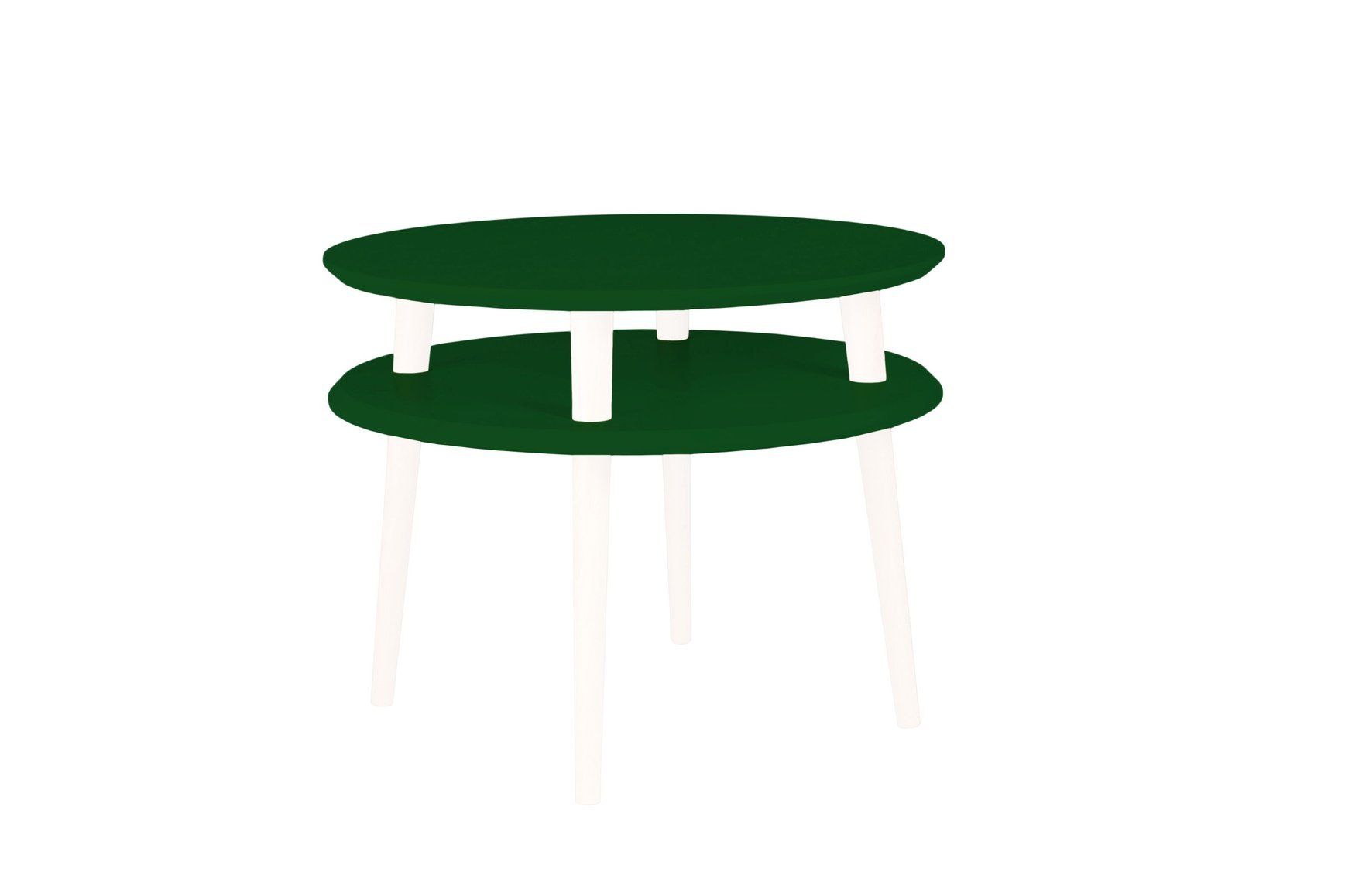 Ragaba Konferenční stolek Iram Small, 57x57x45 cm, lahvově zelená/bílá - MUJ HOUSE.cz