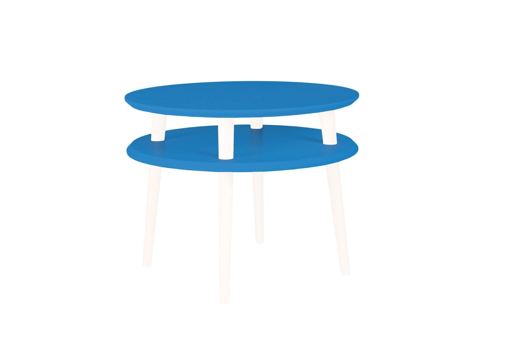 Ragaba Konferenční stolek Iram Small, 57x57x45 cm, nebeská modř/bílá - MUJ HOUSE.cz