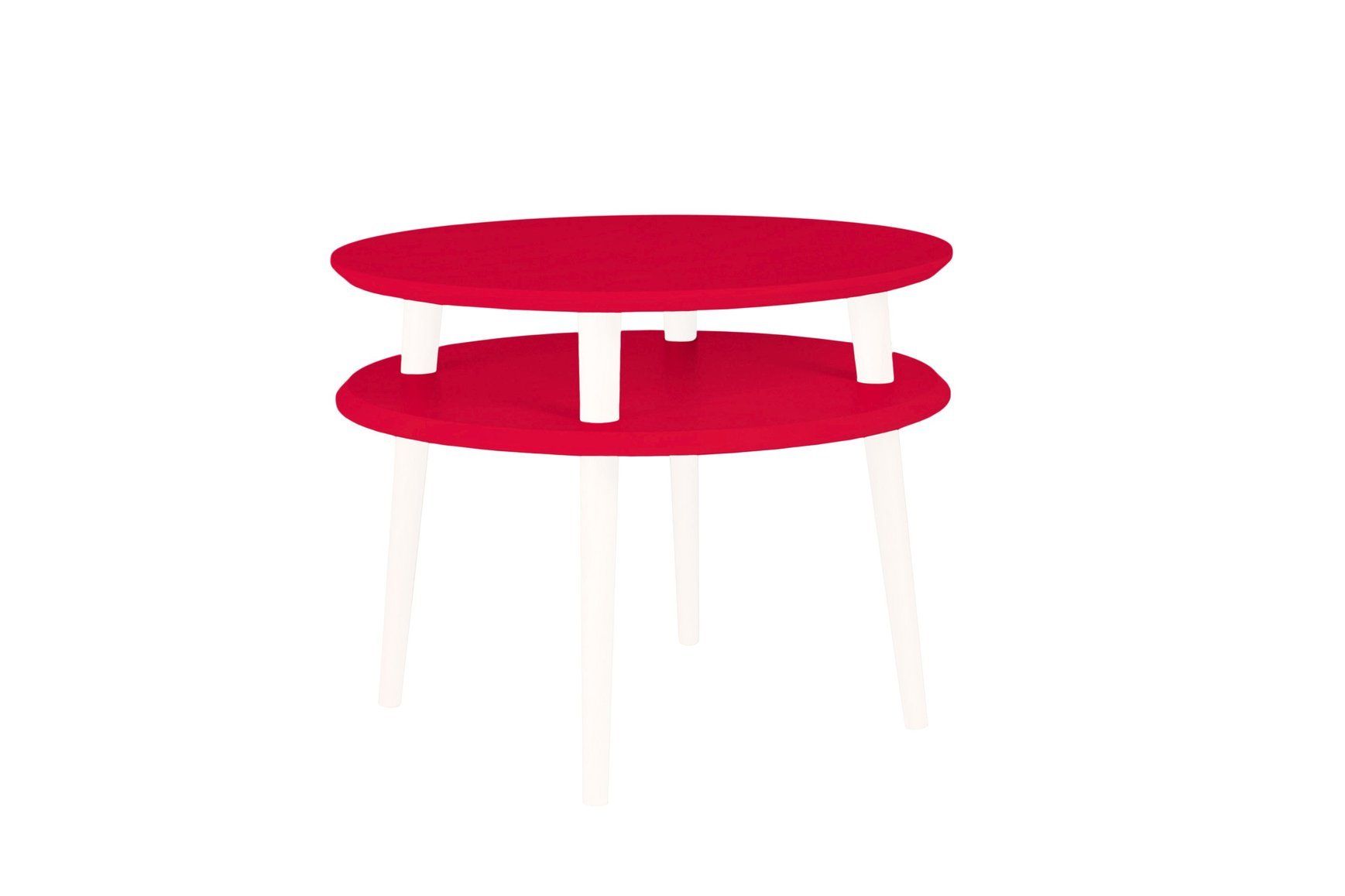 Ragaba Konferenční stolek Iram Small, 57x57x45 cm, červená/bílá - MUJ HOUSE.cz