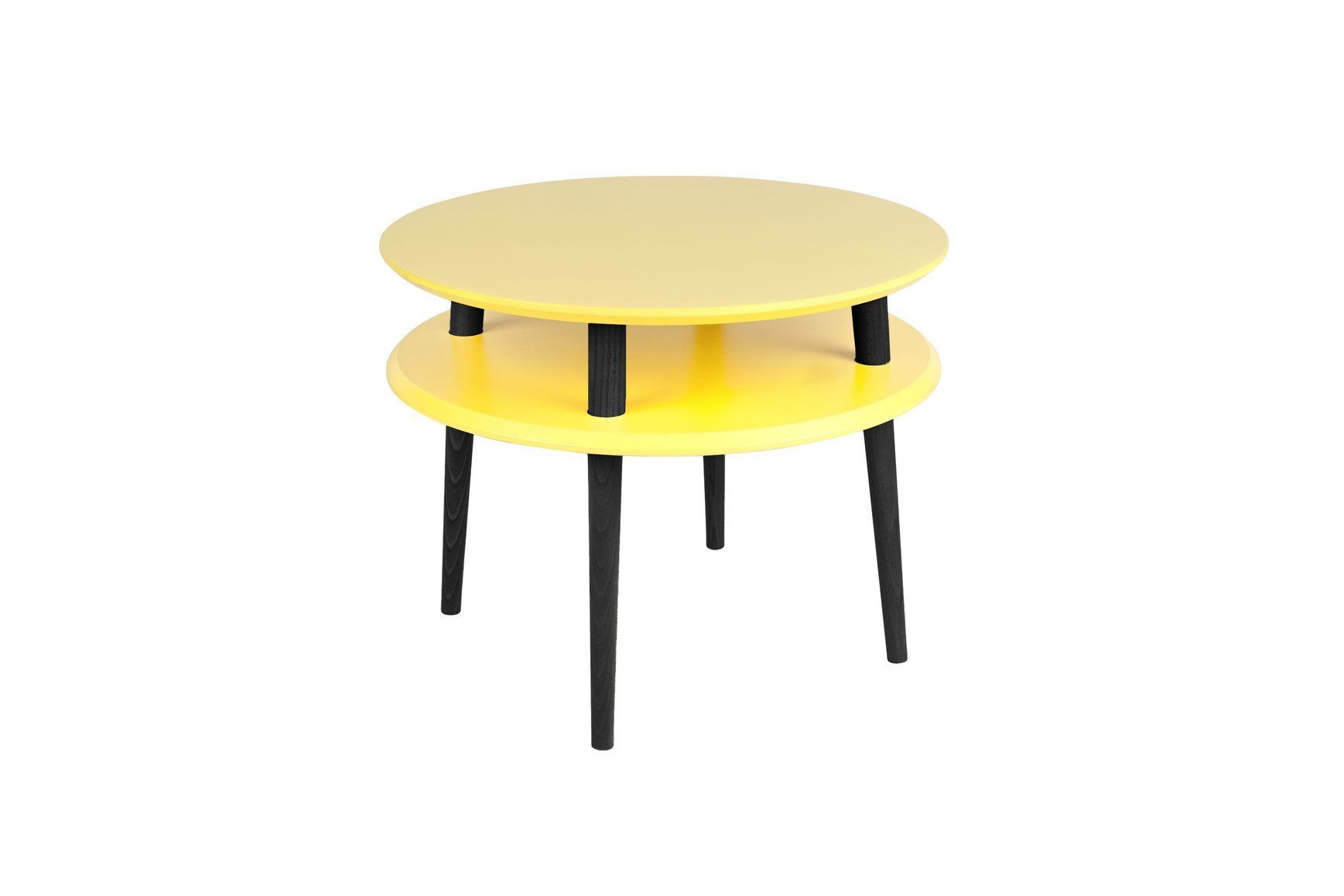 Ragaba Konferenční stolek Iram Small, 57x57x45 cm, žlutá/černá - MUJ HOUSE.cz