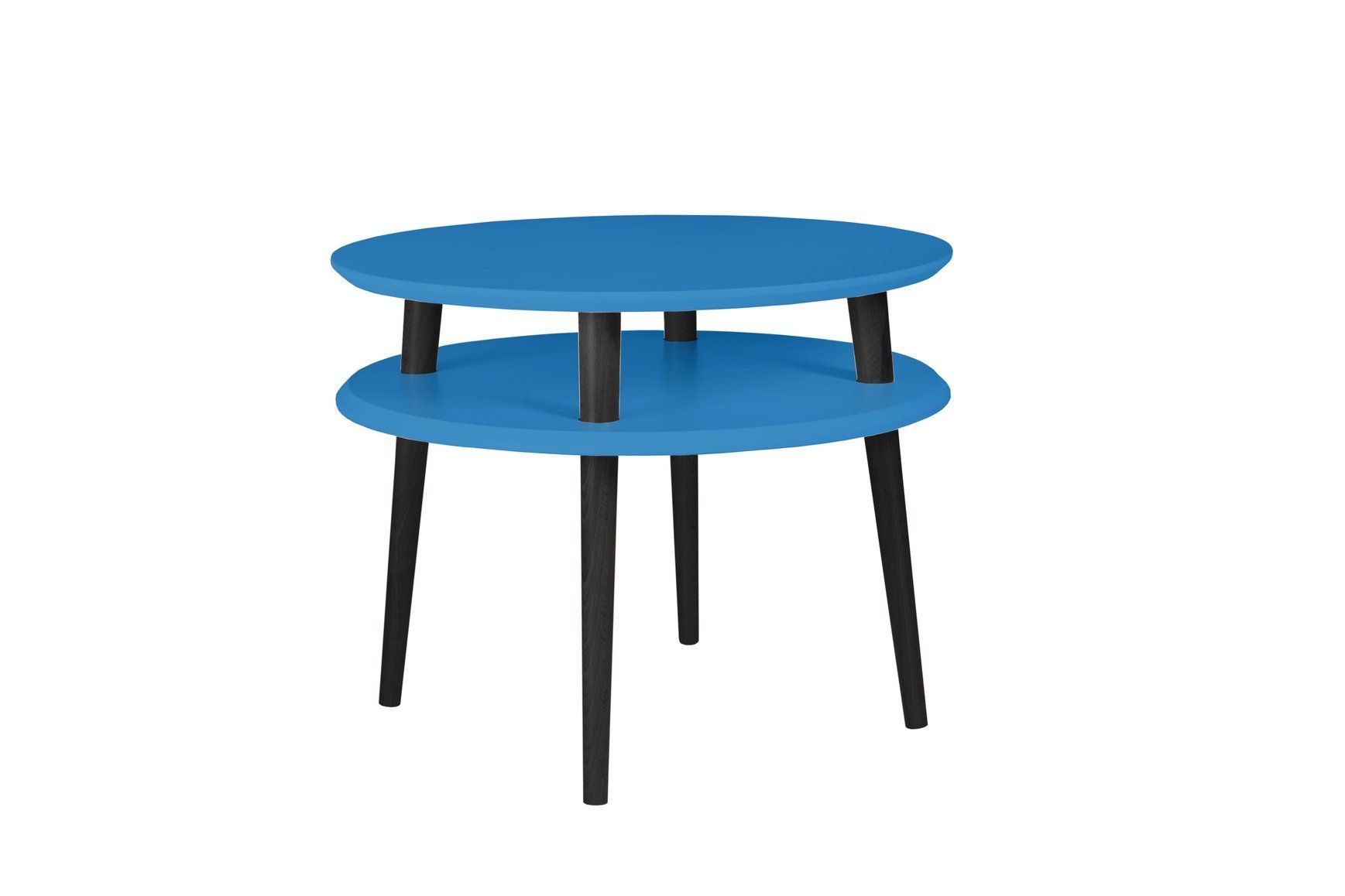 Ragaba Konferenční stolek Iram Small, 57x57x45 cm, nebeská modř/černá - MUJ HOUSE.cz