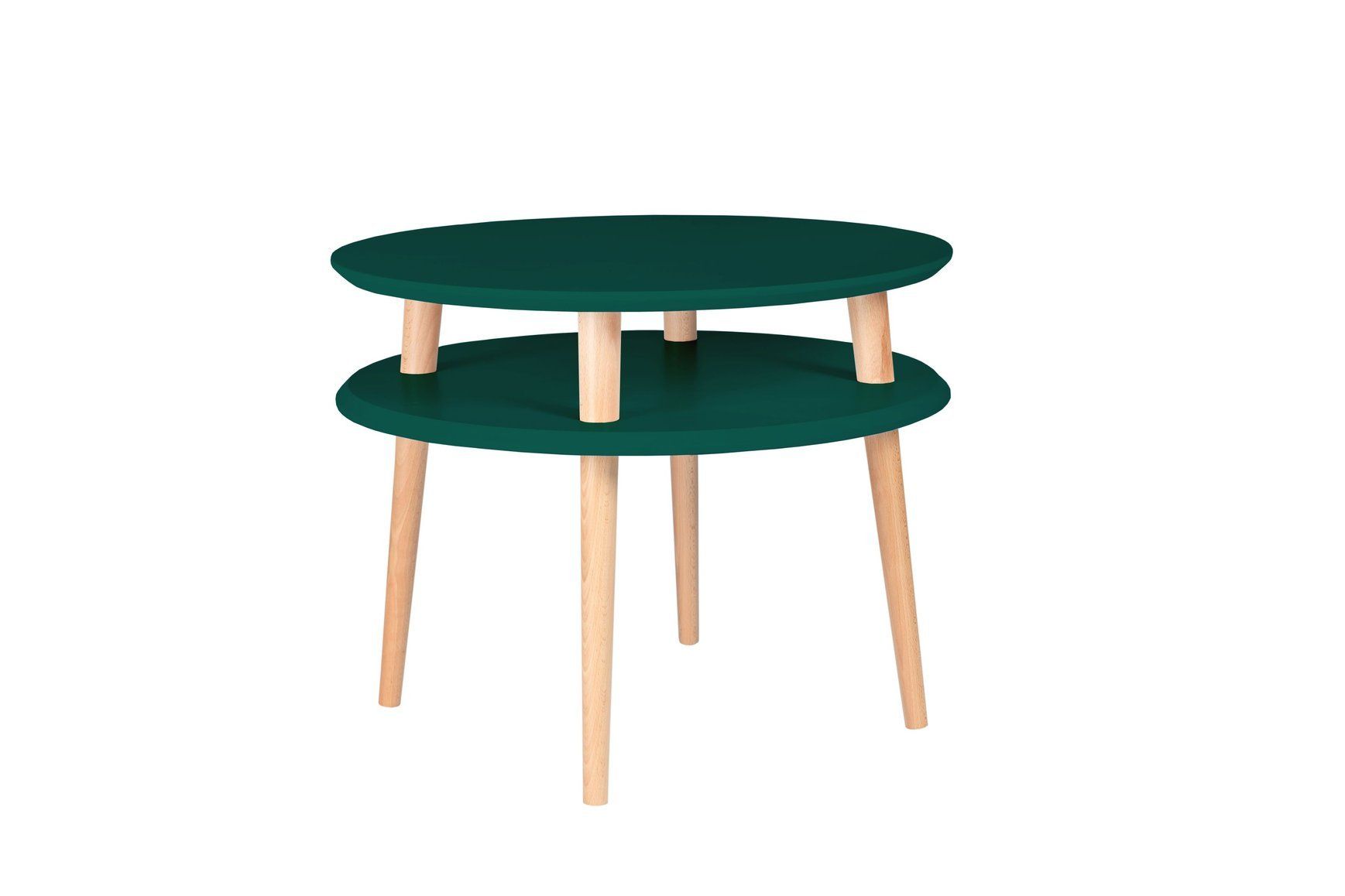 Ragaba Konferenční stolek Iram Small, 57x57x45 cm, lahvově zelená/přírodní - MUJ HOUSE.cz