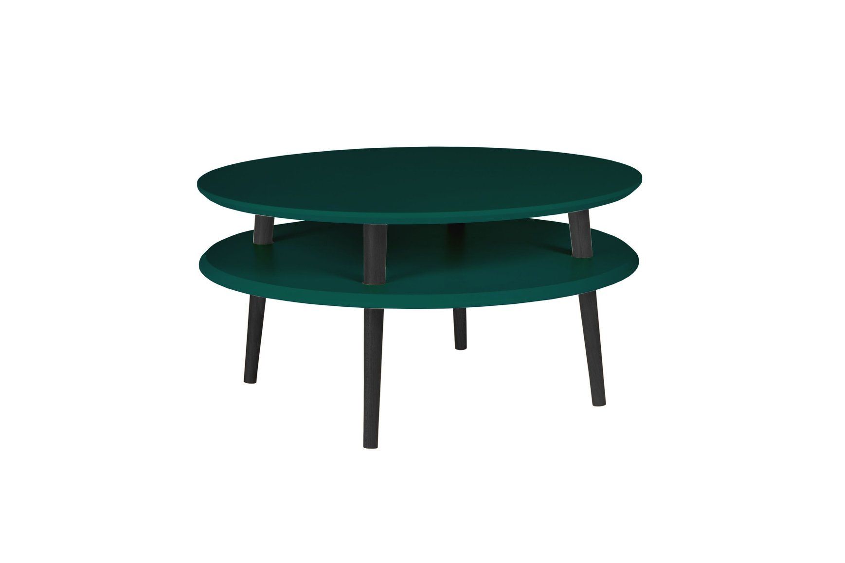 Ragaba Konferenční stolek Iram, 70x70x35 cm, lahvově zelená/černá - MUJ HOUSE.cz