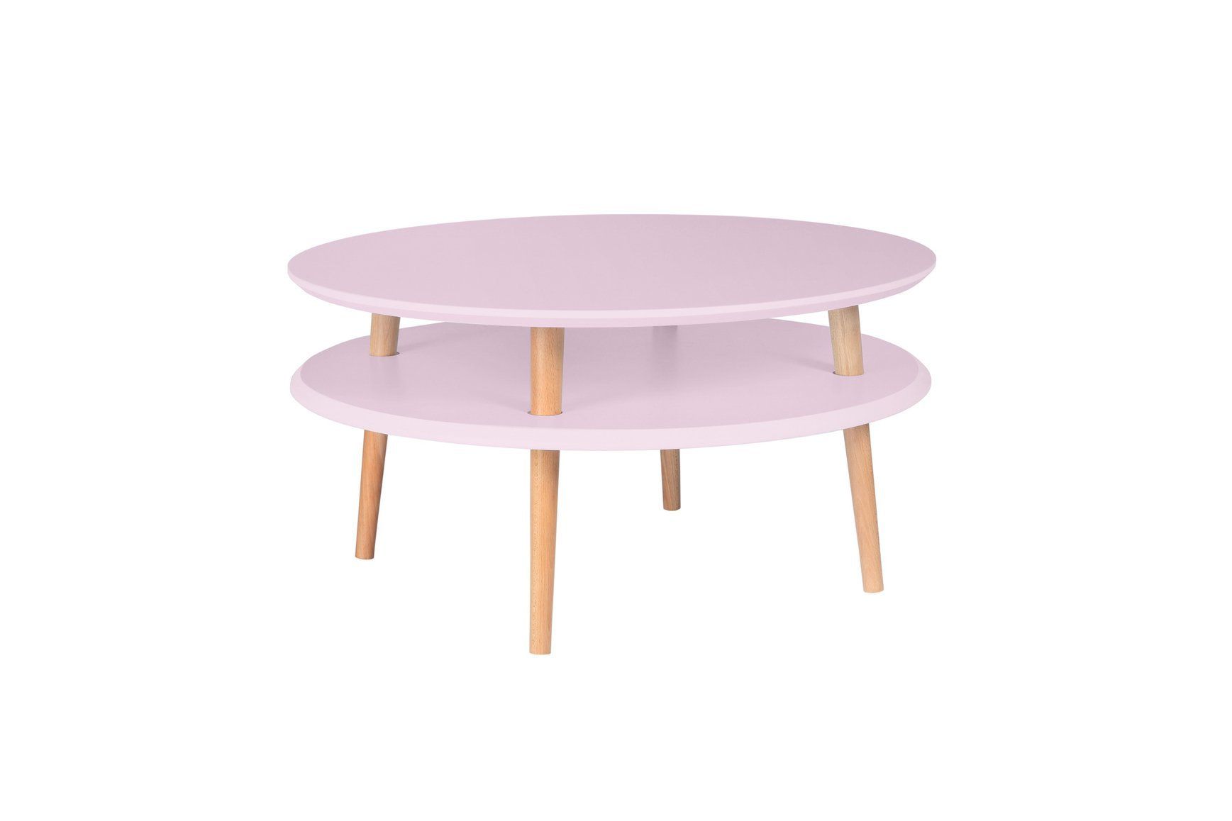 Ragaba Konferenční stolek Iram, 70x70x35 cm, růžová/přírodní - Bonami.cz