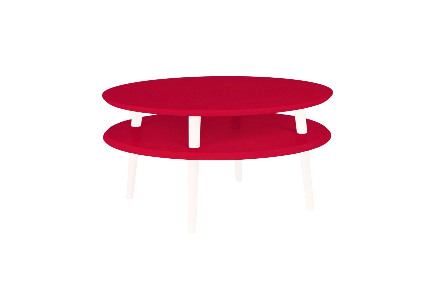 Ragaba Konferenční stolek Iram, 70x70x35 cm, červená/bílá - MUJ HOUSE.cz