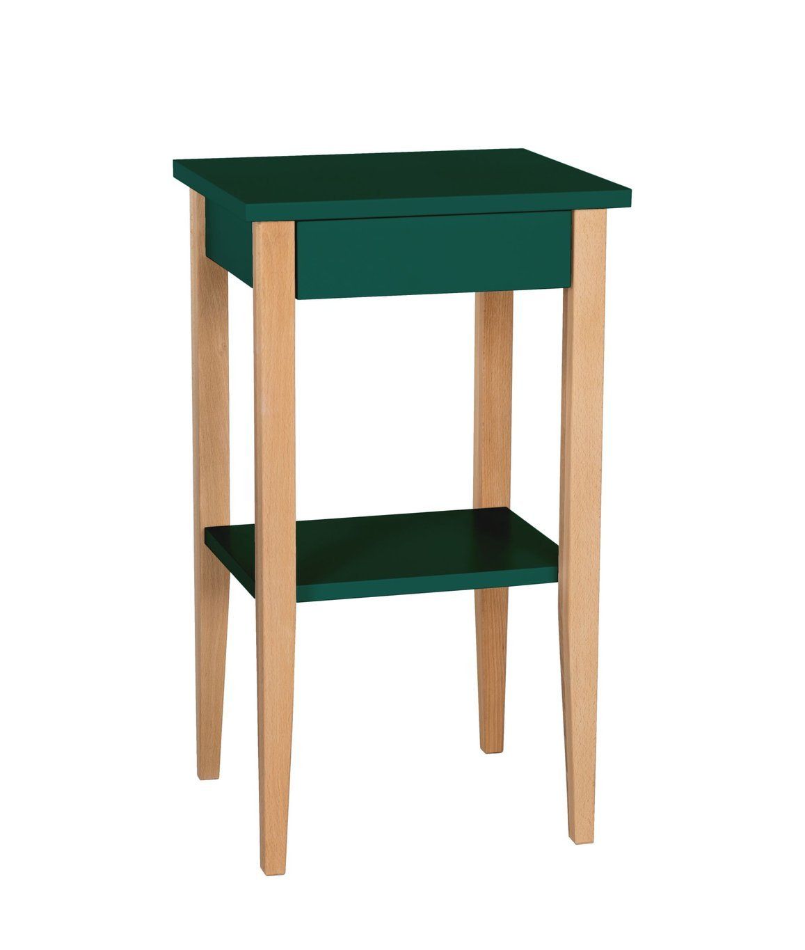 Ragaba Noční stolek Taloumne, 40x35x70 cm, lahvově zelená/přírodní - MUJ HOUSE.cz
