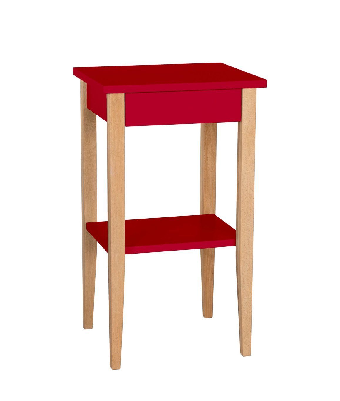 Ragaba Noční stolek Taloumne, 40x35x70 cm, červená/přírodní - Bonami.cz