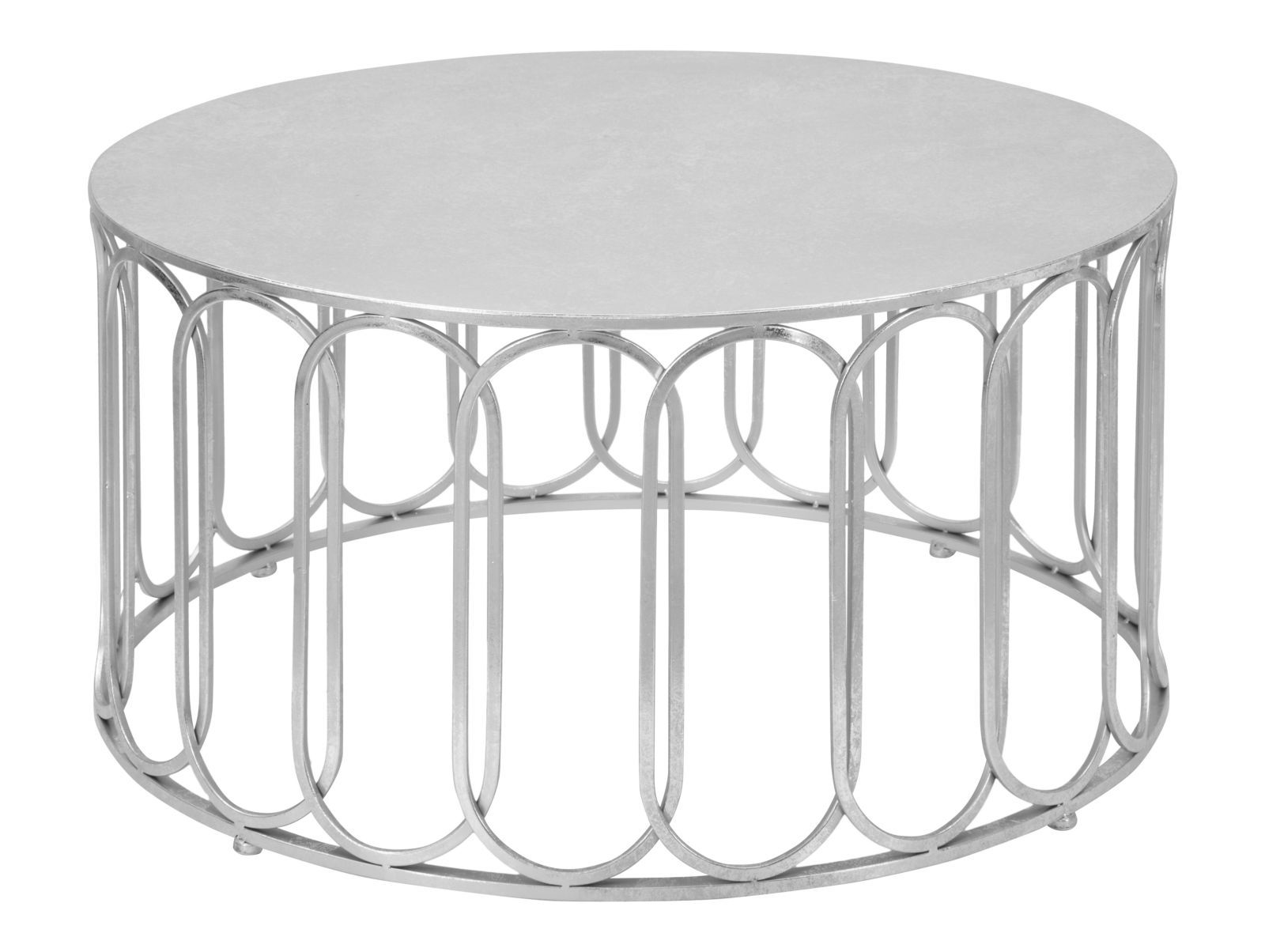 Stříbrný konferenční stolek Mauro Ferretti Rome 80x42 cm - MUJ HOUSE.cz