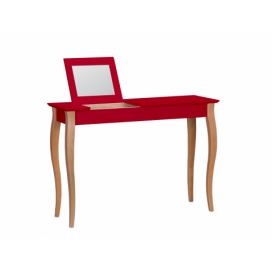 Ragaba Konzolový/toaletní stolek Erland III, 105x35x75 cm, červená/přírodní