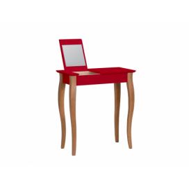 Ragaba Konzolový/toaletní stolek Erland, 65x35x75 cm, červená/přírodní