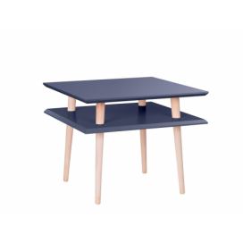 Ragaba Konferenční stolek Verkel, 55x55x45 cm, grafitová/přírodní