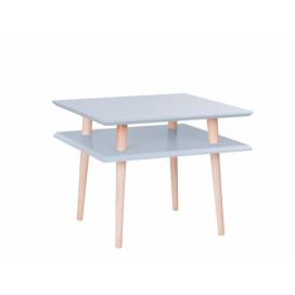 Ragaba Konferenční stolek Verkel, 55x55x45 cm, světle šedá/přírodní