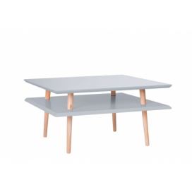 Ragaba Konferenční stolek Verkel, 68x68x35 cm, tmavě šedá/přírodní