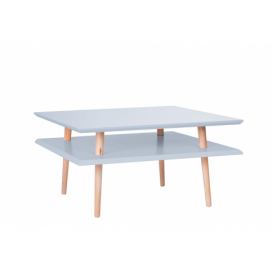 Ragaba Konferenční stolek Verkel, 68x68x35 cm, světle šedá/přírodní
