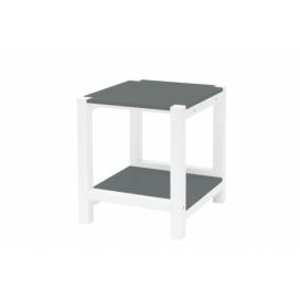 Ragaba Noční stolek Nerke, 35x40x40 cm, grafitová/bílá