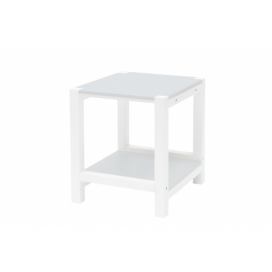 Ragaba Noční stolek Nerke, 35x40x40 cm, světle šedá/bílá