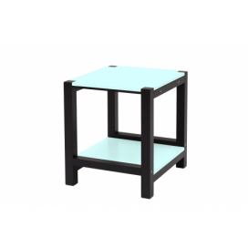 Ragaba Noční stolek Nerke, 35x40x40 cm, světle tyrkysová/černá
