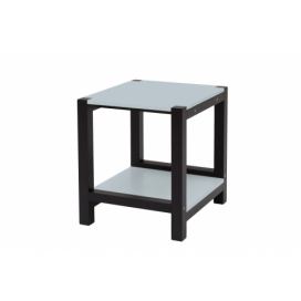 Ragaba Noční stolek Nerke, 35x40x40 cm, světle šedá/černá