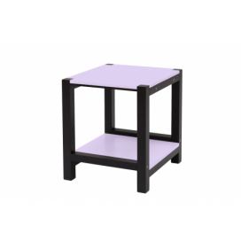 Ragaba Noční stolek Nerke, 35x40x40 cm, růžová/černá