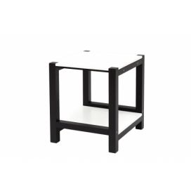 Ragaba Noční stolek Nerke, 35x40x40 cm, bílá/černá