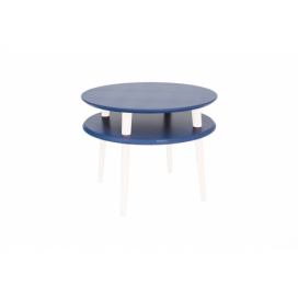Ragaba Konferenční stolek Iram Small, 57x57x45 cm, námořní modrá/bílá