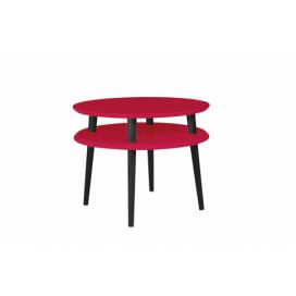 Ragaba Konferenční stolek Iram Small, 57x57x45 cm, červená/černá