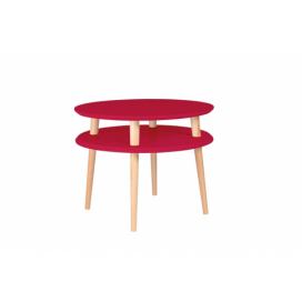 Ragaba Konferenční stolek Iram Small, 57x57x45 cm, červená/přírodní
