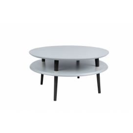 Ragaba Konferenční stolek Iram, 70x70x35 cm, tmavě šedá/černá