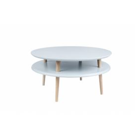 Ragaba Konferenční stolek Iram, 70x70x35 cm, světle šedá/přírodní