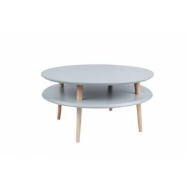 Ragaba Konferenční stolek Iram, 70x70x35 cm, tmavě šedá/bílá