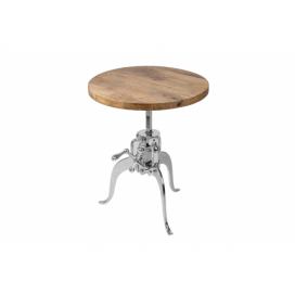 Noble Home Mangový výškově nastavitelný konferenční stolek Ganas, 45-62 cm