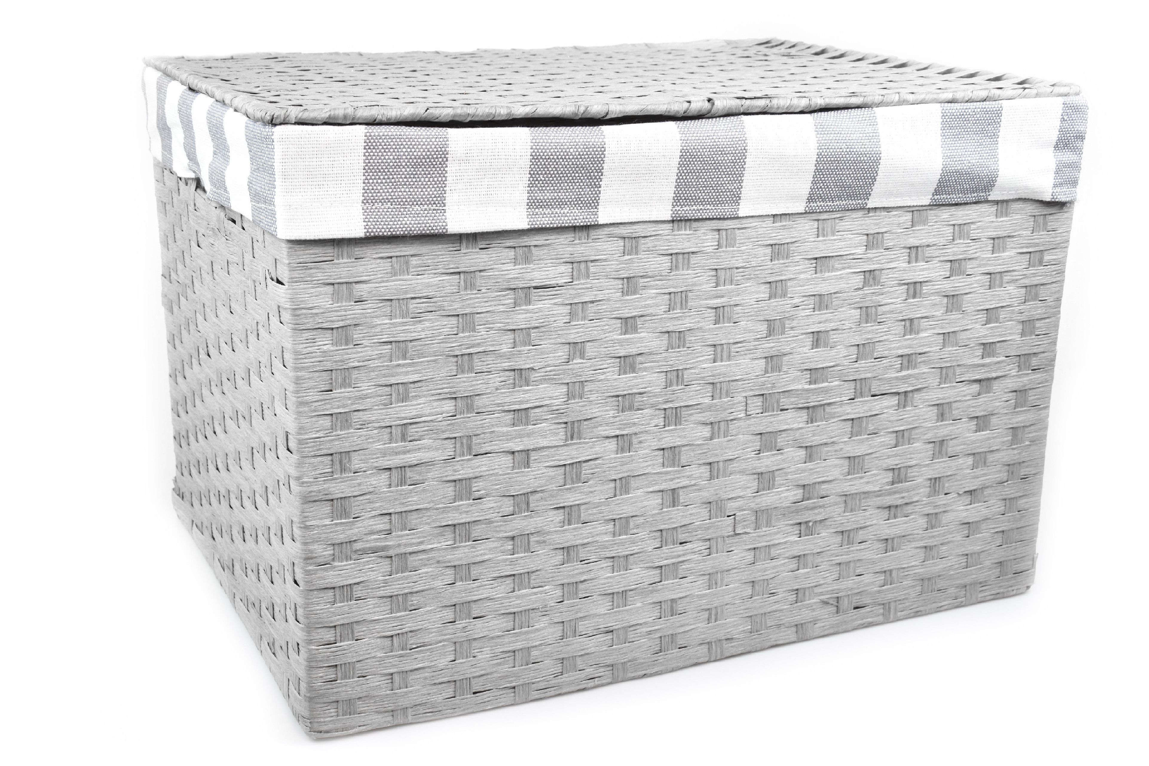 Vingo Úložný box s víkem šedý Rozměry (cm): 43x32, v. 30 - Vingo