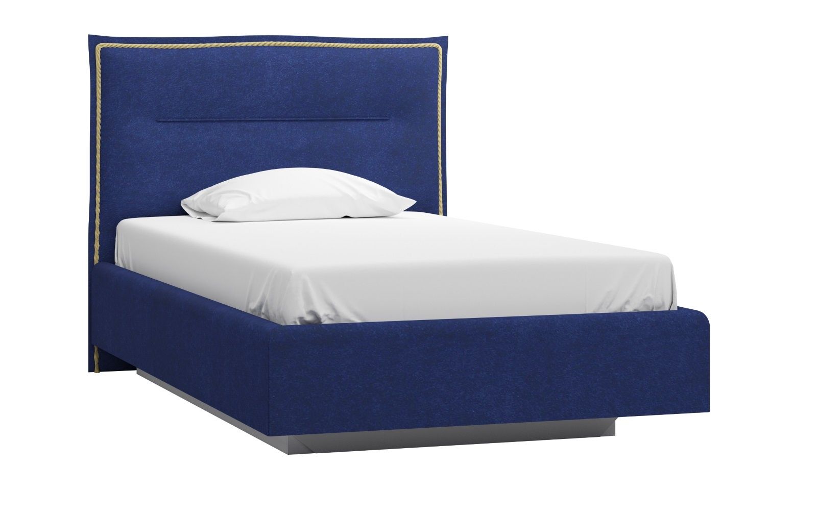 Čalouněná postel s úložným prostorem 120x200cm Sailor - tmavě modrá - Nábytek Harmonia s.r.o.