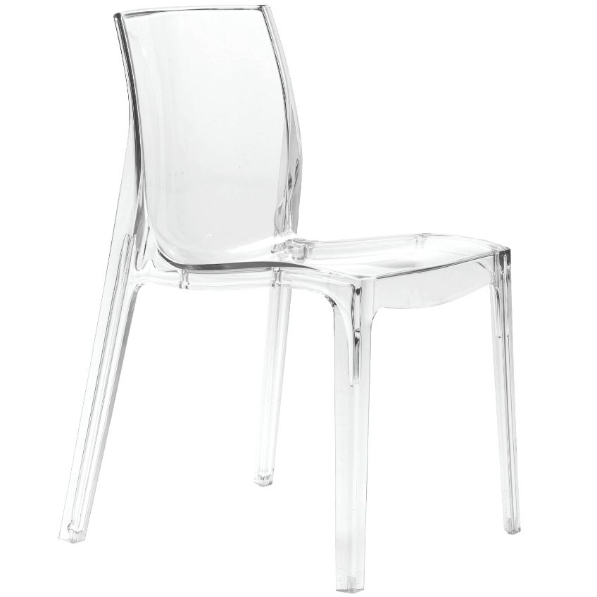 FormWood Transparentní plastová jídelní židle Simple Chair - Designovynabytek.cz