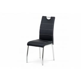Jídelní židle HC-484 ekokůže / kov Autronic Černá