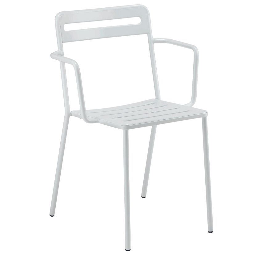 Bílá kovová zahradní židle COLOS C 1.2/4 - Designovynabytek.cz