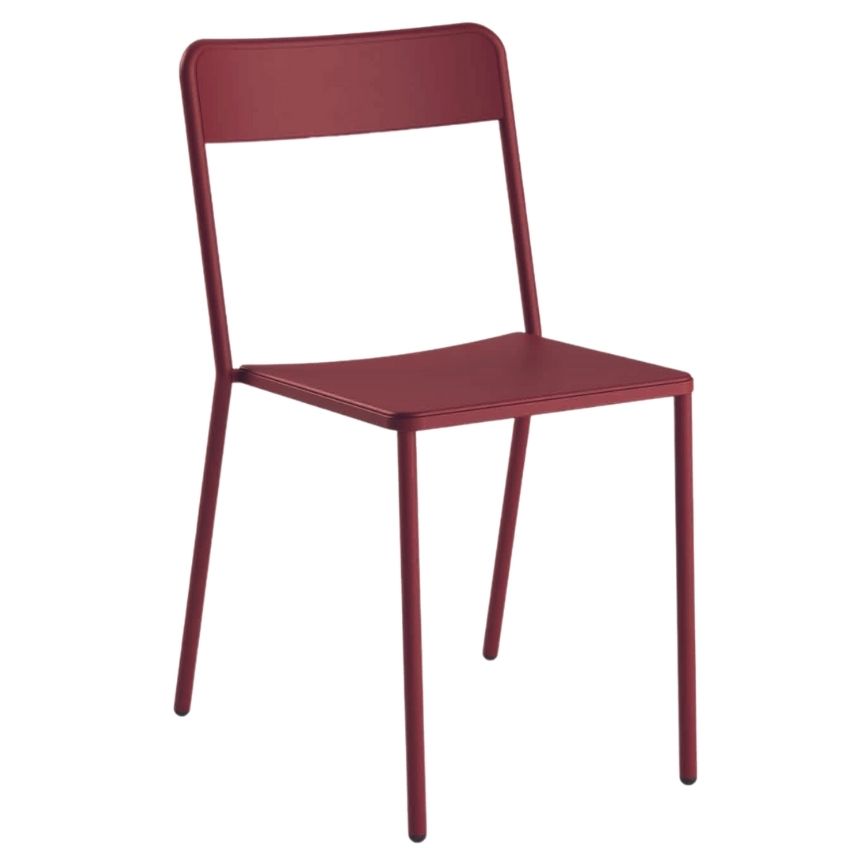 Tmavě červená kovová zahradní židle COLOS C 1.1/1 - Designovynabytek.cz