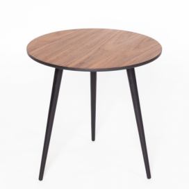 Ragaba Kulatý konferenční stolek Larga Small, 45x44 cm, ořech/černá