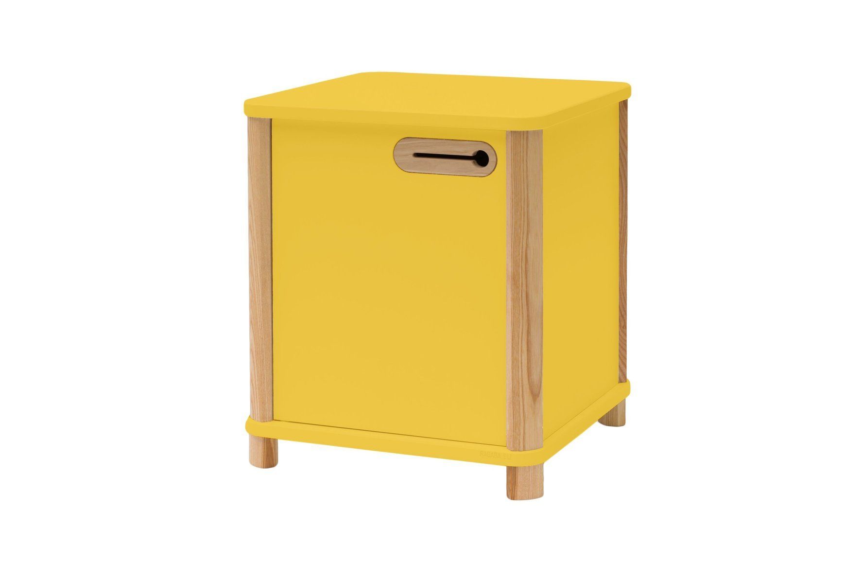 Ragaba Úložná skříňka/noční stolek Alres, 42x42x48 cm, žlutá/přírodní - MUJ HOUSE.cz