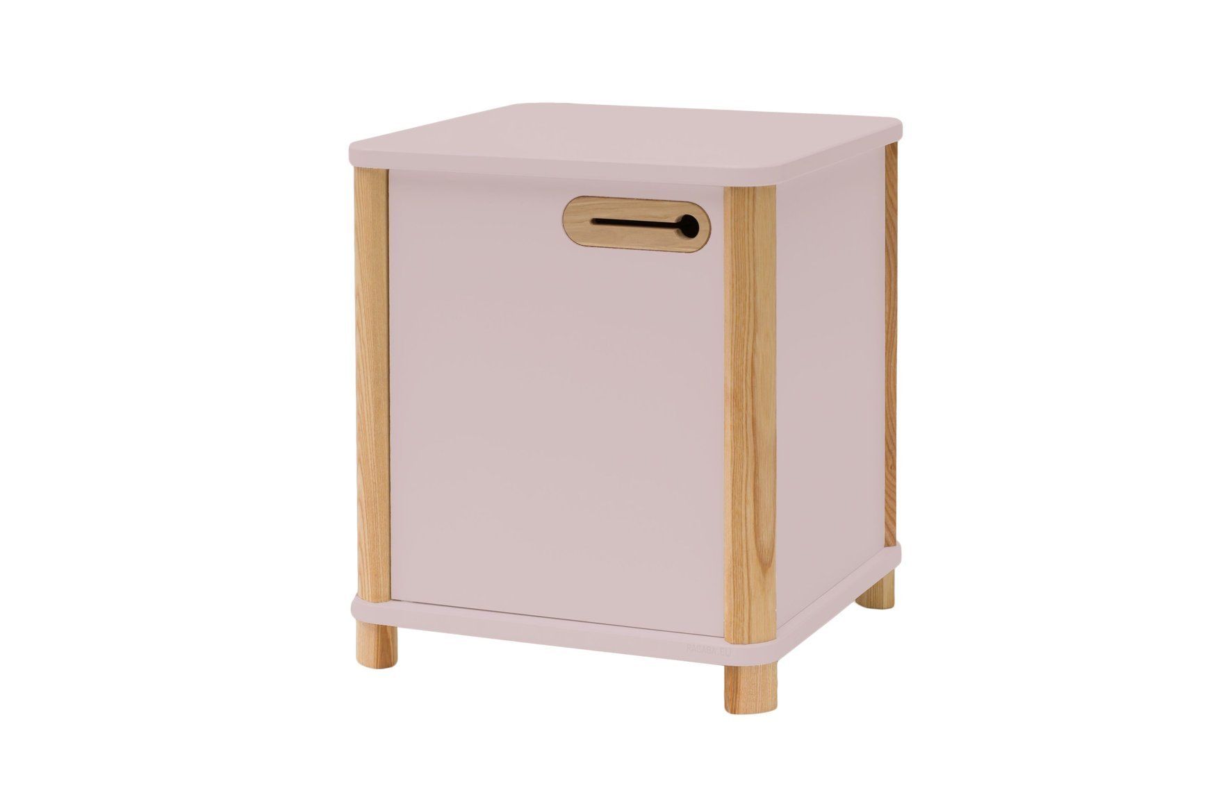 Ragaba Úložná skříňka/noční stolek Alres, 42x42x48 cm, růžová/přírodní - MUJ HOUSE.cz