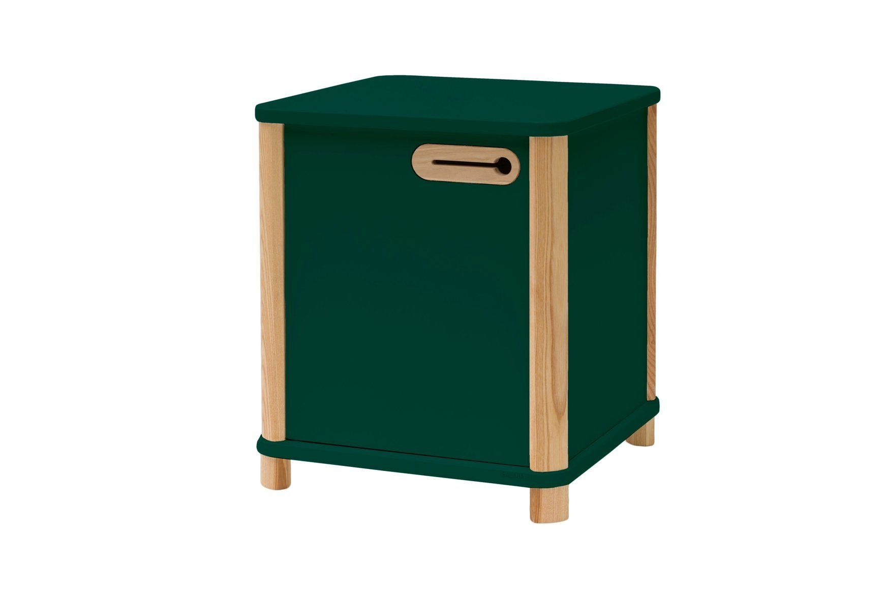 Ragaba Úložná skříňka/noční stolek Alres, 42x42x48 cm, lahvově zelená/přírodní - MUJ HOUSE.cz