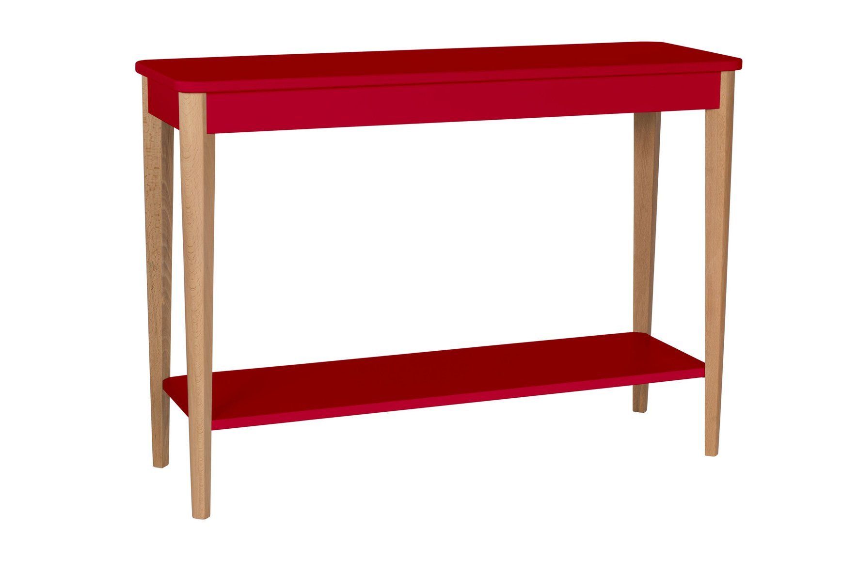 Ragaba Konzolový stolek Alres, 105x35x74 cm, červená/přírodní - MUJ HOUSE.cz