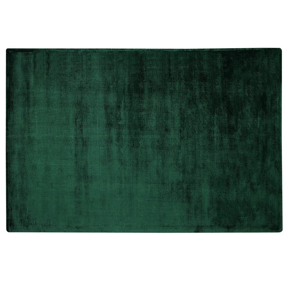 Viskózový koberec 140 x 200 cm tmavě zelený GESI II - Beliani.cz