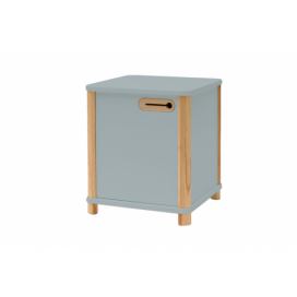 Ragaba Úložná skříňka/noční stolek Alres, 42x42x48 cm, světle šedá/přírodní