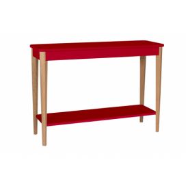 Ragaba Konzolový stolek Alres, 105x35x74 cm, červená/přírodní