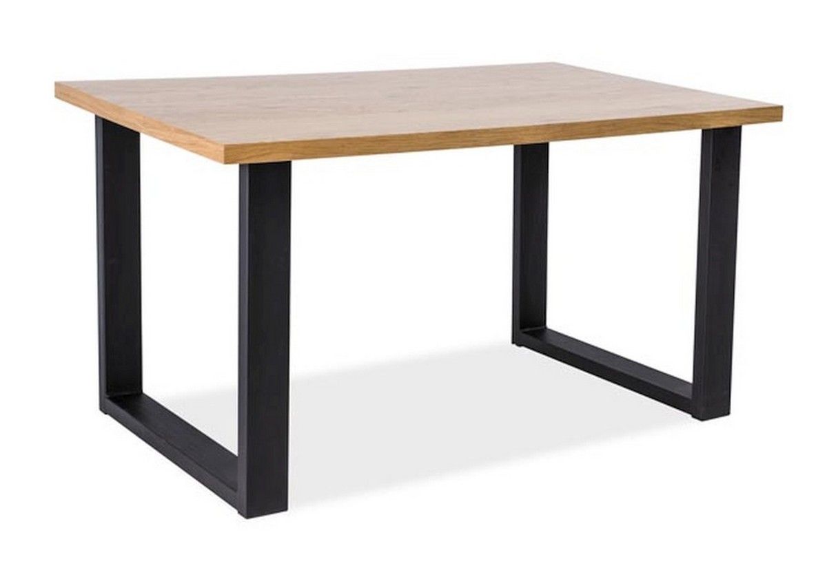Jídelní stůl HUMBERTO, 120x78x80, dub/černá - Expedo s.r.o.