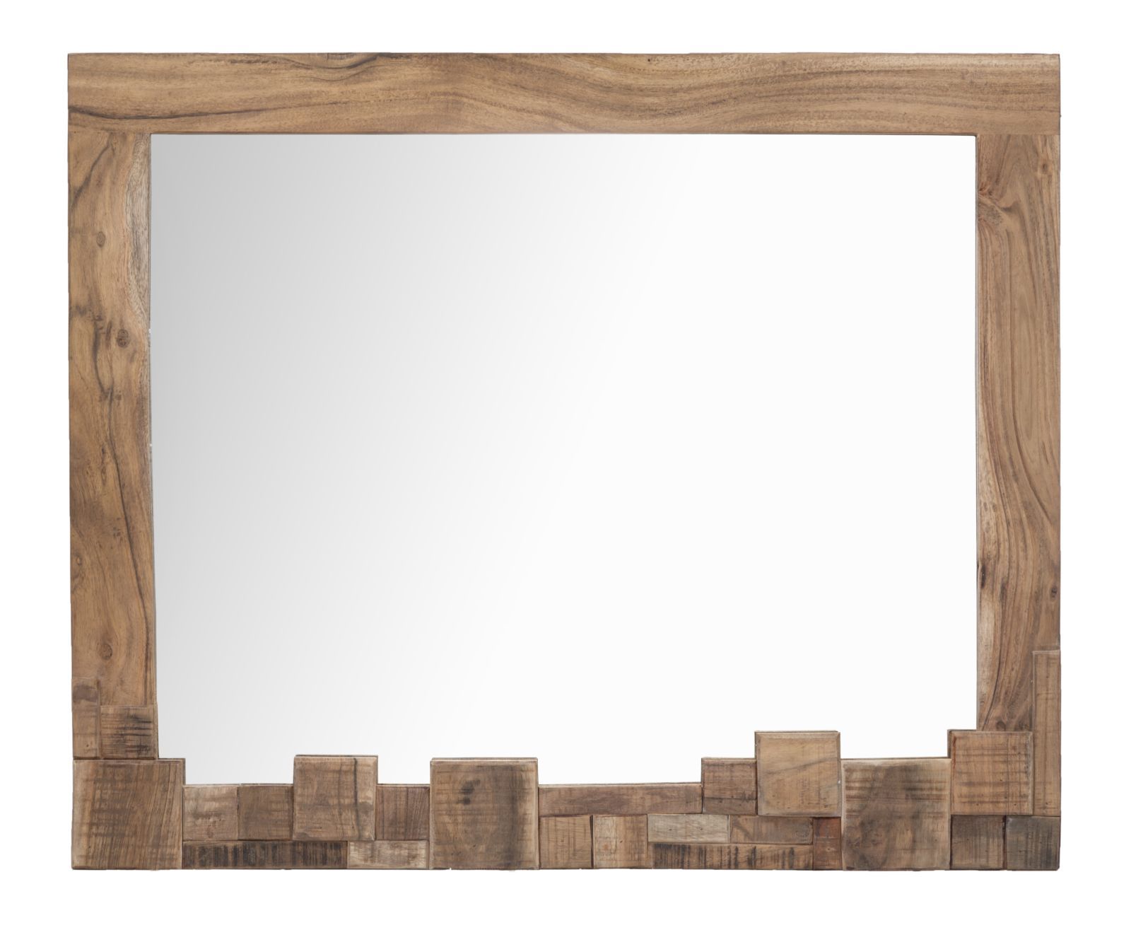 Zrcadlo Mauro Ferretti Nuram ze dřeva akácie 90x2,5x75 cm MF_1423170000 - MUJ HOUSE.cz